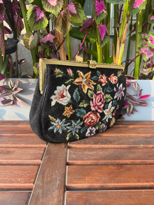 Floral Petit Point Vintage Bag from 1950's Vintage Pre-loved