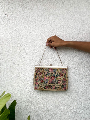 Floral Petit Point Vintage Bag from 1940's Vintage Pre-loved