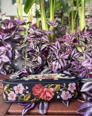 FLORAL PETIT POINT VINTAGE BAG FROM 1940'S - Rachana Reddy