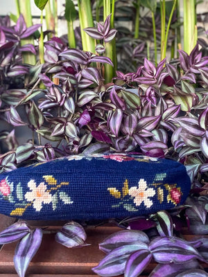 FLORAL PETIT POINT VINTAGE BAG FROM 1960'S - Rachana Reddy