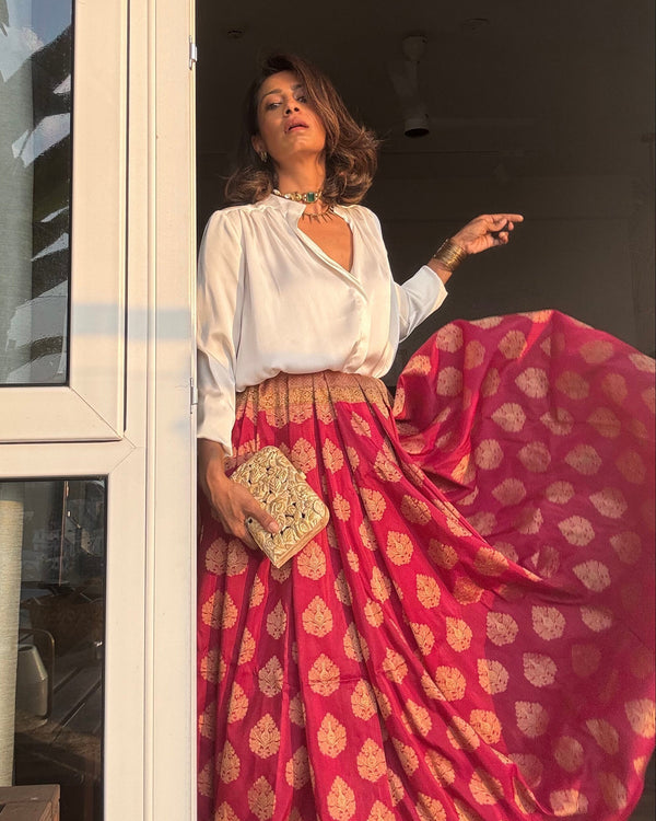 No. 02: The Brocade saree skirt