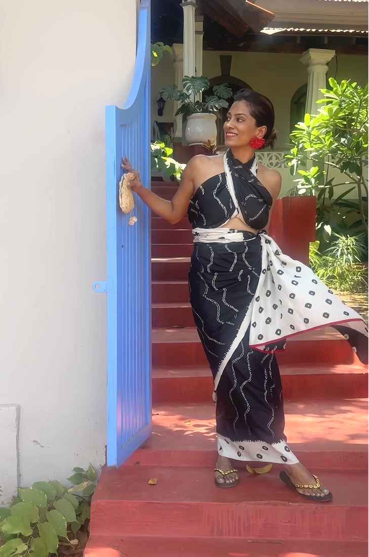 No. 05: The Bandhani Saree Resort Dress