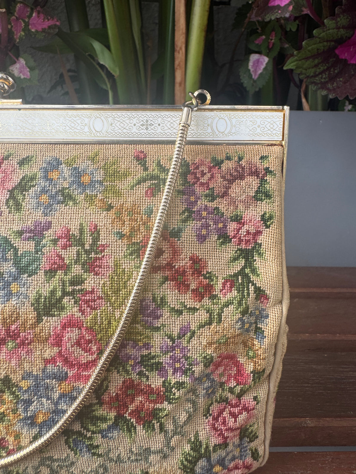 Floral Petit Point Vintage Bag from 1940's Vintage Pre-loved