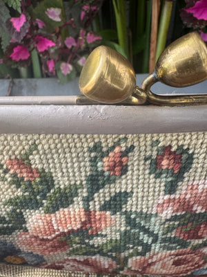 Floral Petit Point Vintage Bag from 1940's