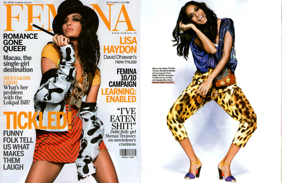 FEMINA: Lisa Haydon ft Free spirit clutch