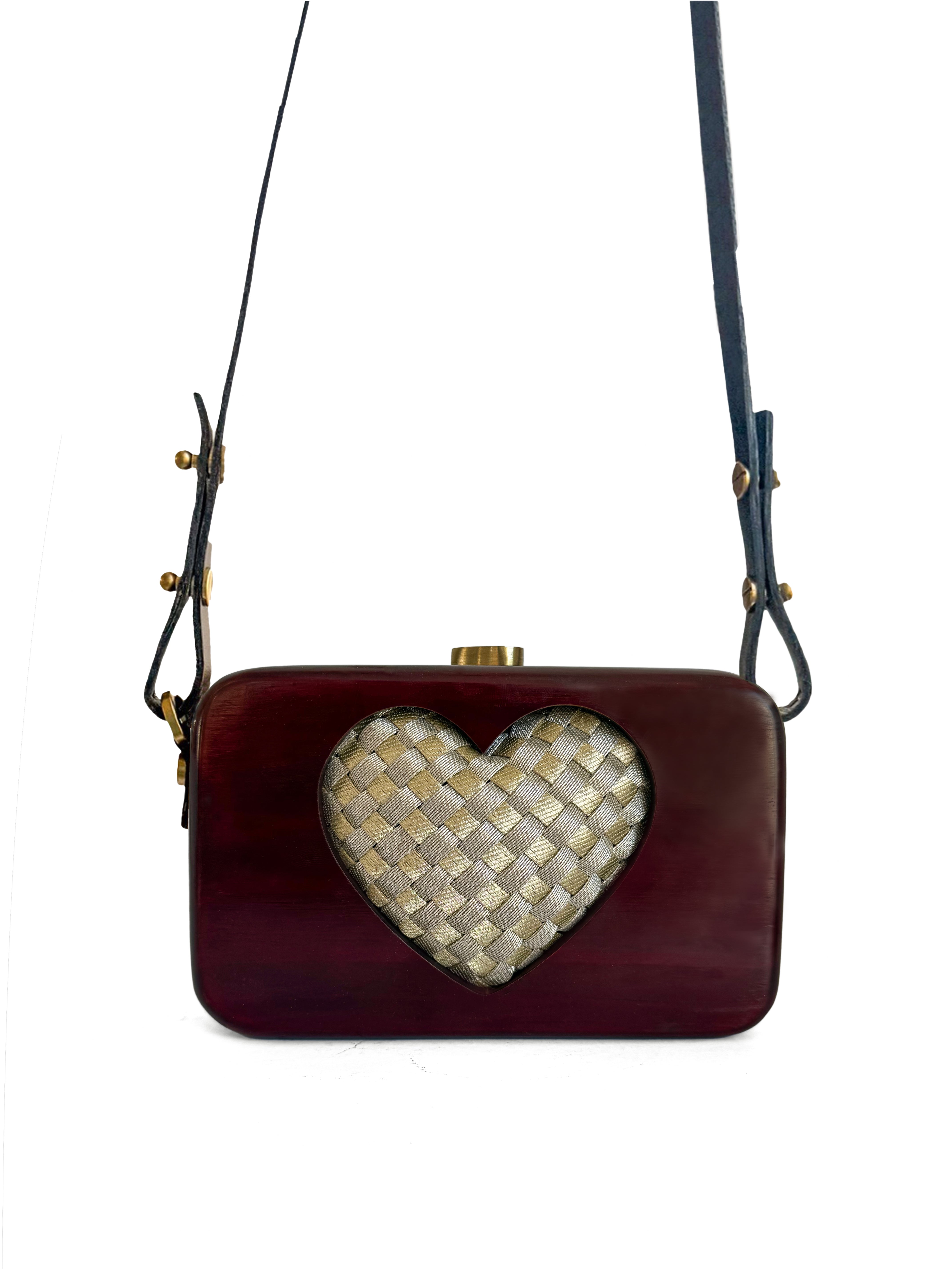 The Box Of Love - Heart shape wood clutch bag - Rachana Reddy