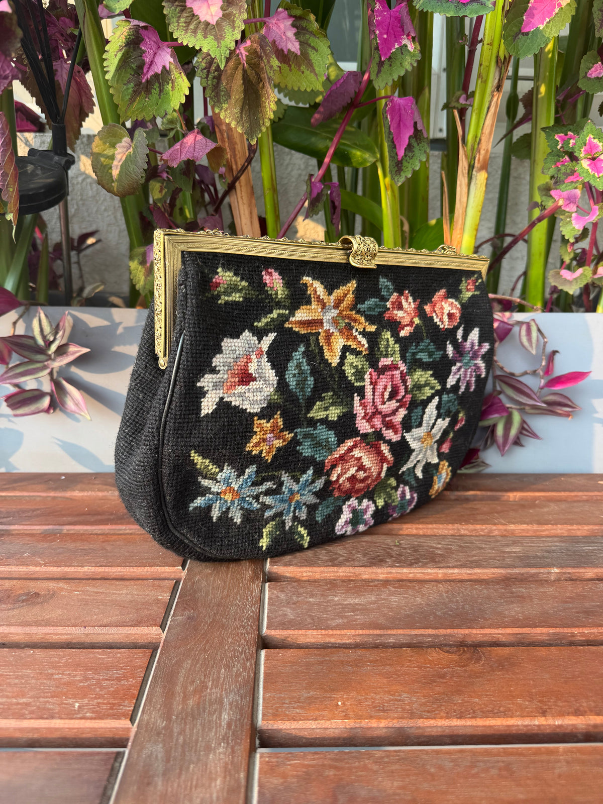 Floral Petit Point Vintage Bag from 1950's Vintage Pre-loved