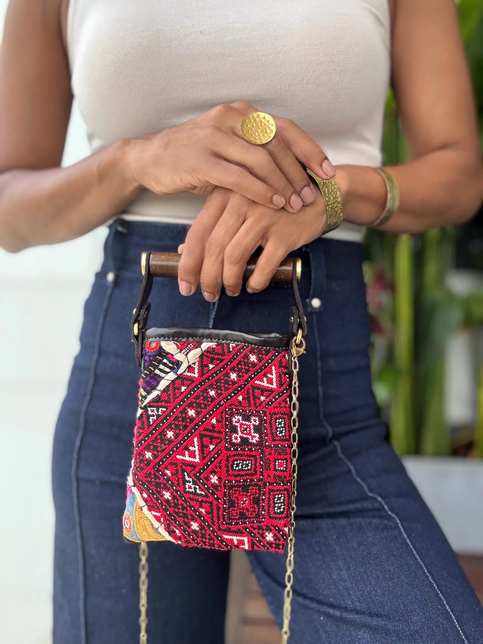colorful embroidered banjara handbag potli