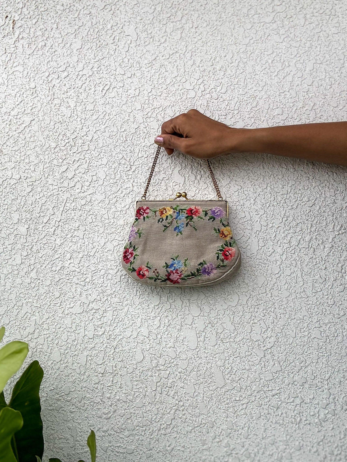 Floral Petit Point Vintage Bag from 1940's Vintage Pre-loved
