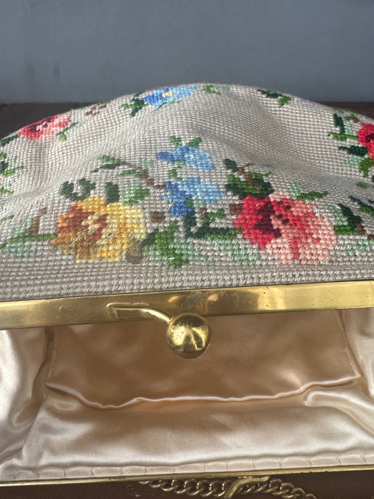 Floral Petit Point Vintage Bag from 1940's Vintage Pre-loved
