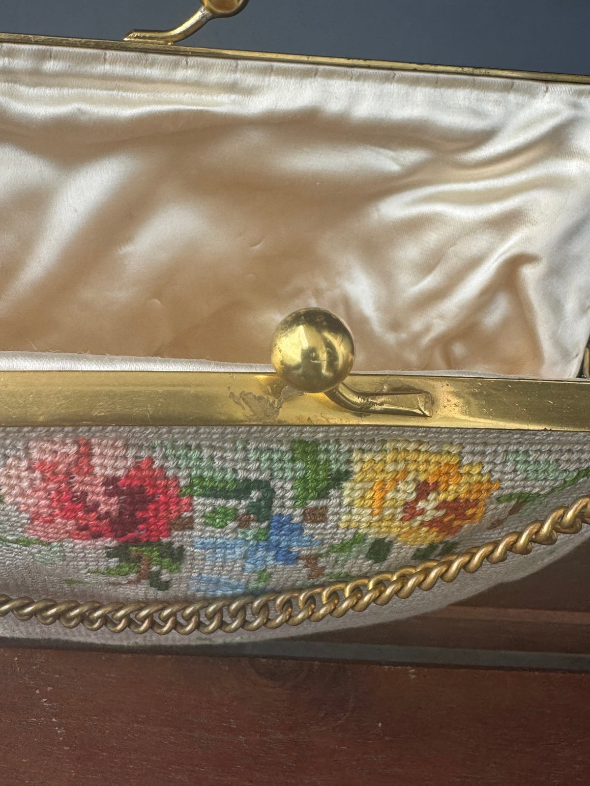 Floral Petit Point Vintage Bag from 1940's Vintage Pre-loved
