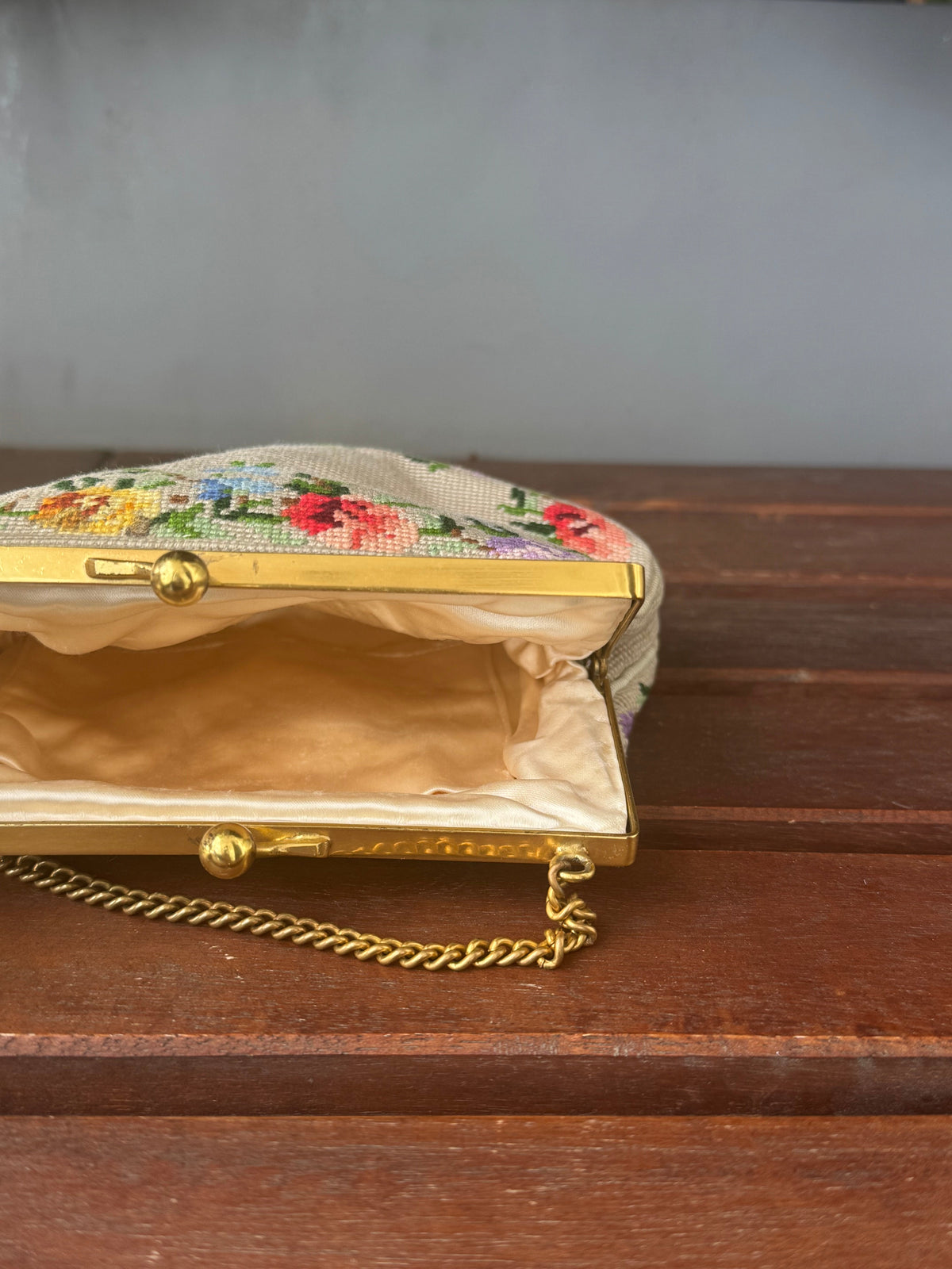 Floral Petit Point Vintage Bag from 1940's Vintage Pre-loved