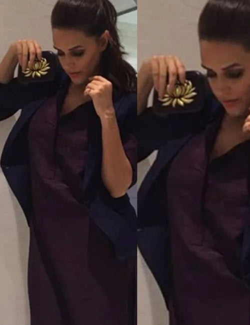 NehA dhupia with Padma clutch