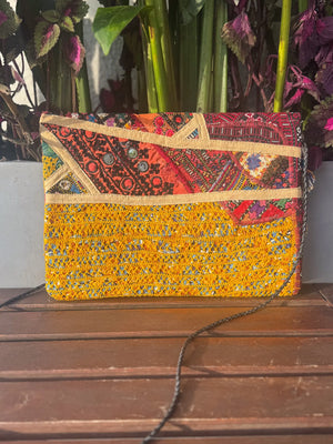 Colorful banjara tribal embroidered handbag 