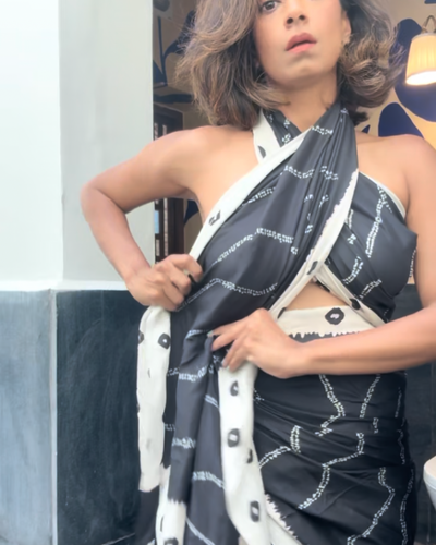 No. 05: The Bandhani Saree Resort Dress