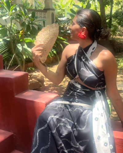 No. 05: The Bandhani Saree Resort Dress