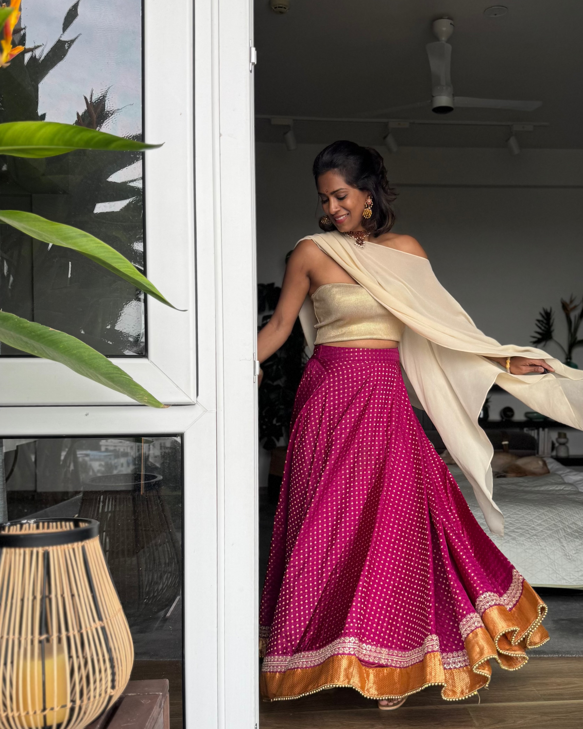 The Draped Cape - Cream