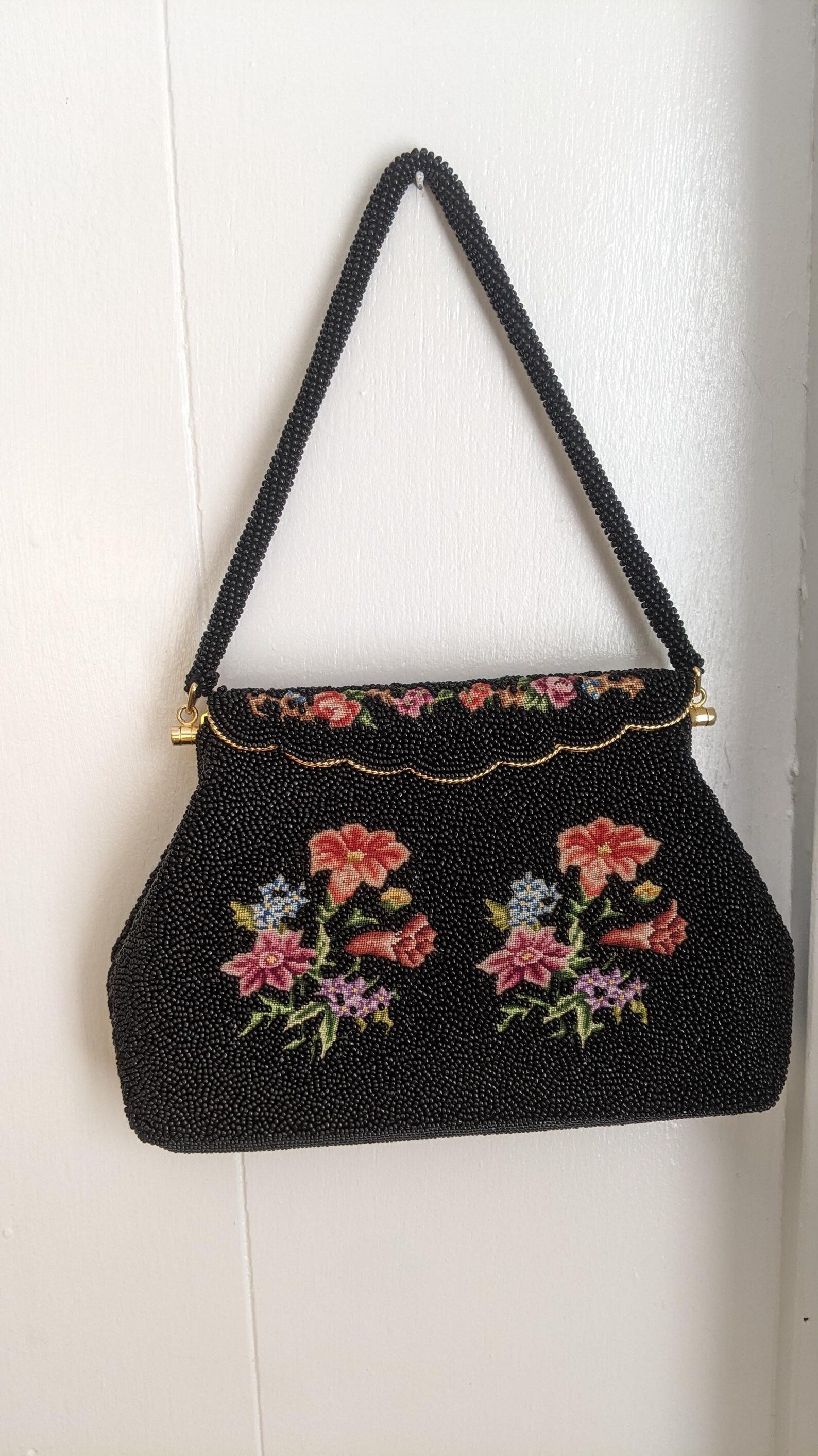 Floral Petit Point Vintage Bag from 1940's Vintage Pre-loved