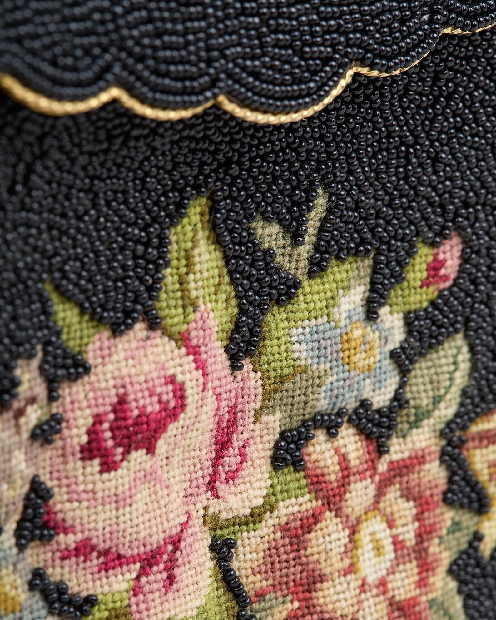 Floral Petit Point Vintage Bag from 1940's Vintage Pre-loved