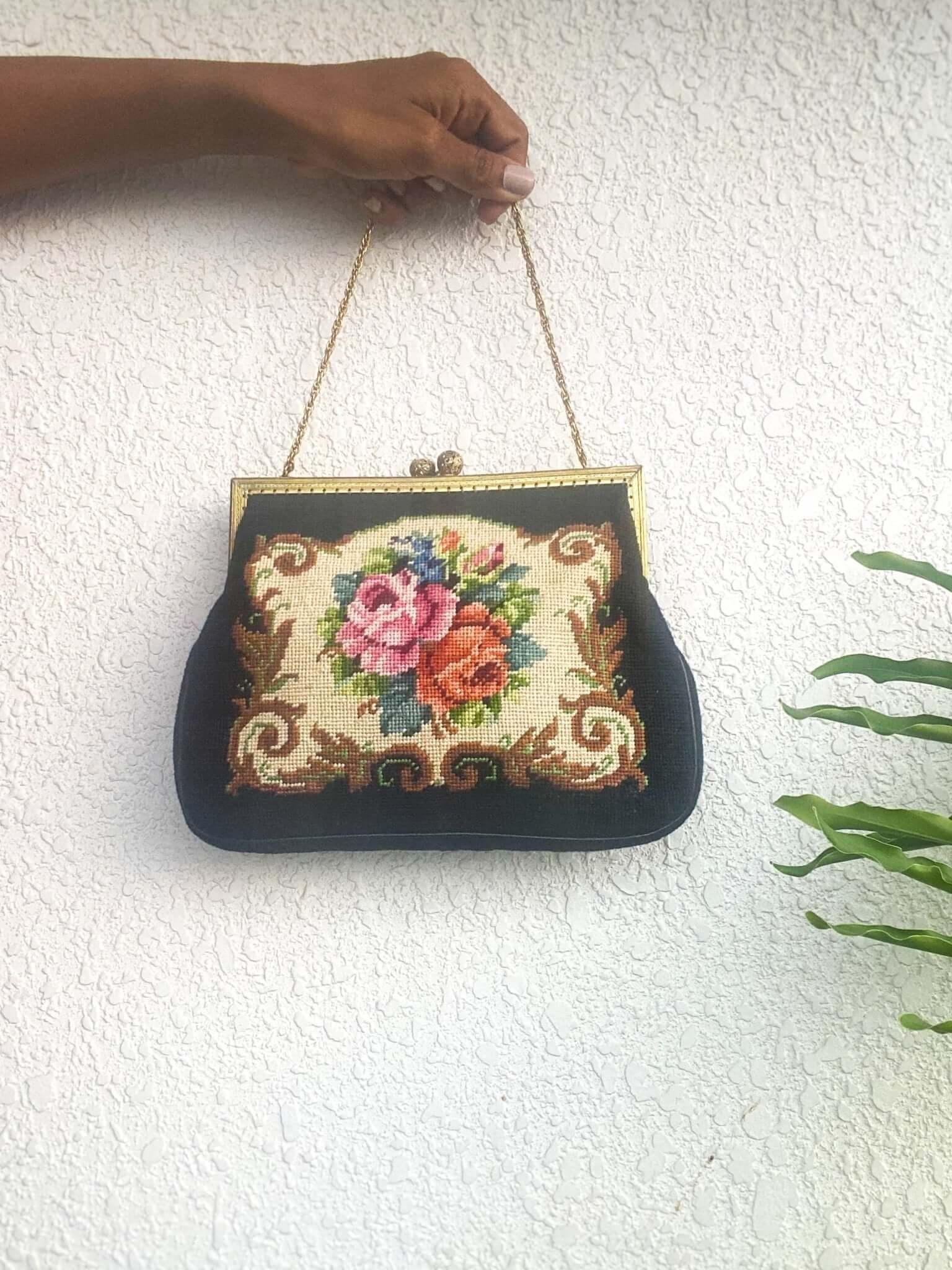 Vintage embroidered purse online
