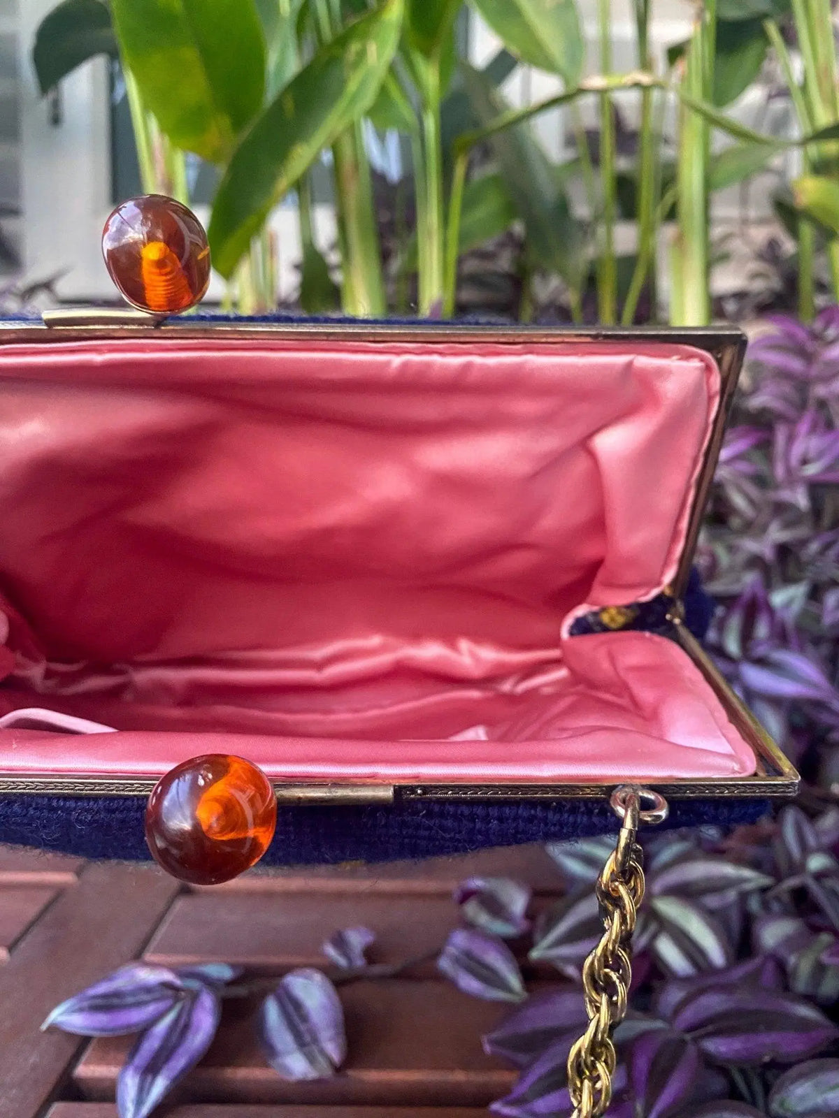 FLORAL PETIT POINT VINTAGE BAG FROM 1960'S - Rachana Reddy