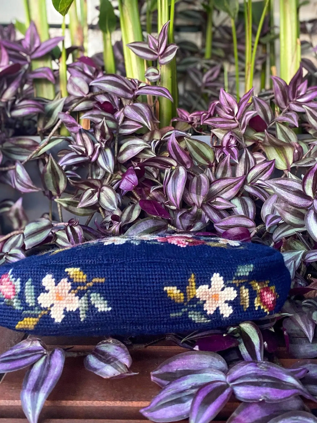 FLORAL PETIT POINT VINTAGE BAG FROM 1960'S - Rachana Reddy