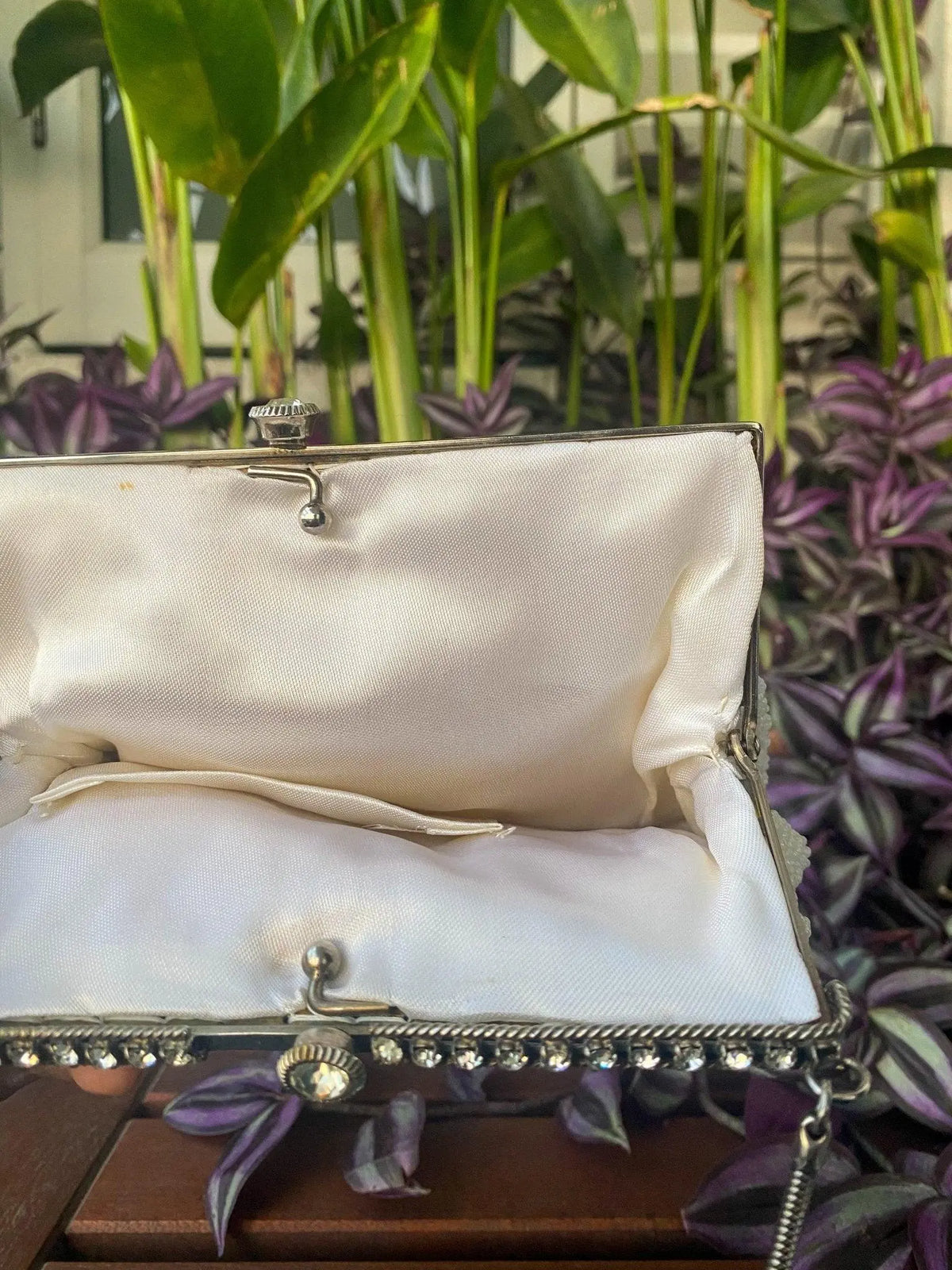 Vintage Beaded Purse with Petit Point from 1950s - Rachana Reddy