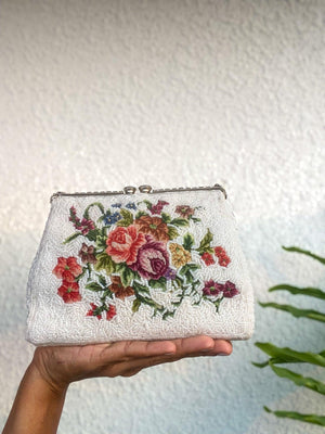 Vintage Beaded Purse with Petit Point from 1950s - Rachana Reddy